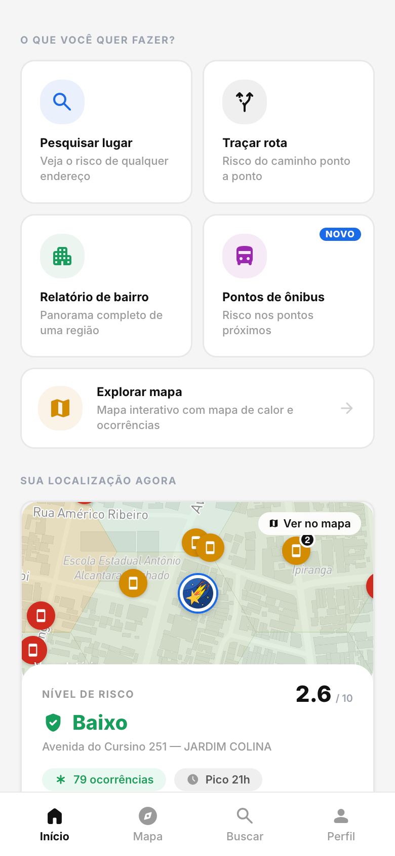 Tela inicial do SeuZebra